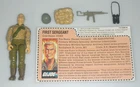 1983 G.I. GI Joe Mail Away Duke v1 Flag Sticker & Uncut File Card *100% Complete
