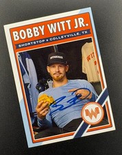 2025 Whataburger Bobby Witt Jr Autograph Auto JSA Certified Wittaburger RARE