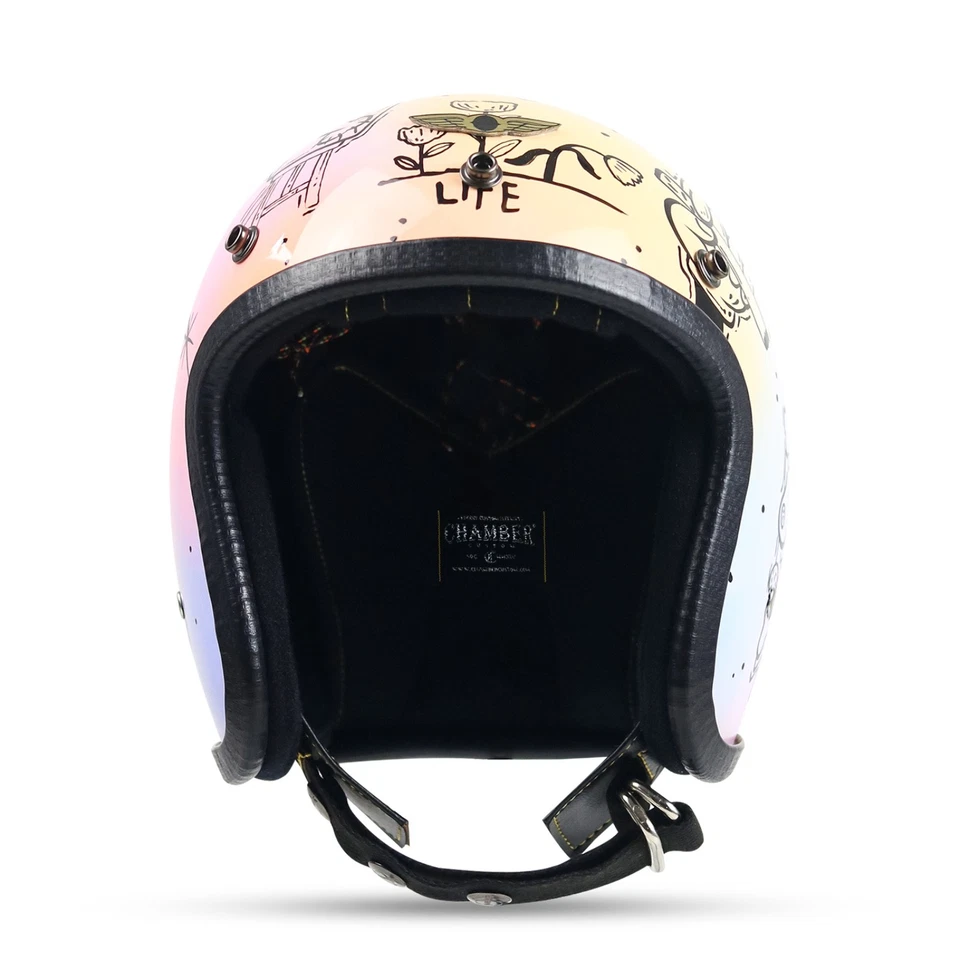 NEW ! CUSTOM VINTAGE HELMET SLIMHEAD 500TX COTTON CANDY BOBBER CHOPPER CAFERACER - Image 2 of 4