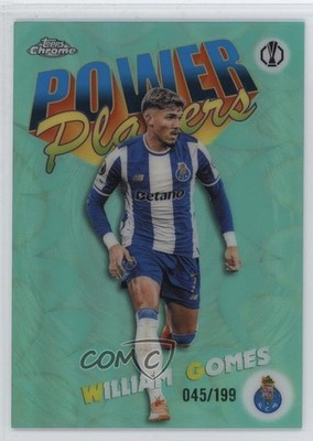 2025 Topps Chrome UEFA Club Competitions Aqua Refractor /199 William Gomes 11ng