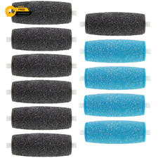 11-Pack Roller Refill Heads: 7 Extra Coarse  4 Regular for Amope Pedi Foot File