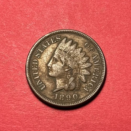 (1) Beautiful Antique 1890 Indian Head Cent/Penny XF-EXTRA FINE NICE DETAIL