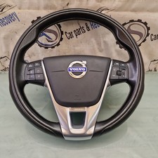 VOLVO V40 R DESIGN BLACK LEATHER MULTIFUNCTION COMPLETE STEERING WHEEL 2017