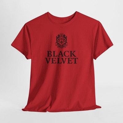 Retro Black Velvet Canadian Whiskey T-Shirt Gildan Heavy Cotton Unisex Tee