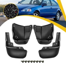 Mud Flaps Splash Guards For 96-2000 Honda Civic Coupe Sedan Front Rear Black EOA