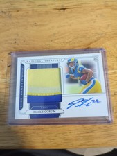 2025 NATIONAL TREASURES BLAKE CORUM RPA ROOKIE AUTO /99 LOS ANGELES RAMS 