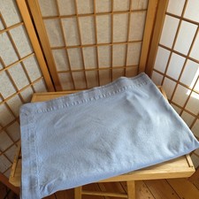 Linen/Cotton Blend Blue Tablecloth 60" x 91" Hemstitch