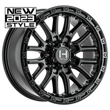 20x9 Hostile H135 Ridgecrest Asphalt Satin Black Wheels 6x5.5 1mm Set Of 4