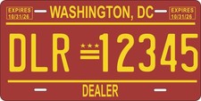 Custom Washington Dc Dealer Personalized Novelty Plate Custom Washington Dc Dealer Personalized Novelty Plate