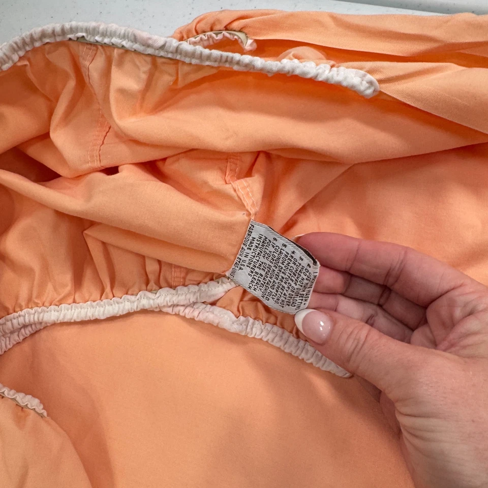 vintage wamsutta twin fitted sheet orange supercale blend usa 1471-3 - Image 4 of 4