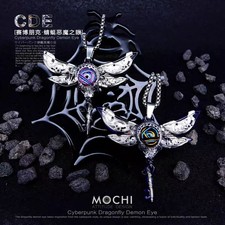MOCHI Original Trendy Gothic Style Longing Necklace One Eyed Angel Wings Pendant
