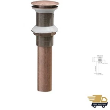 1 5/8" Bathroom Faucet Vessel Vanity Sink Pop Up Drain Assembly Stopper Witho...