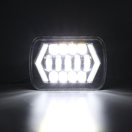 2PCS 7X6" Inch LED Headlight DRL Turning light For Jeep Cherokee XJ 1984-2001 - Picture 7 of 11