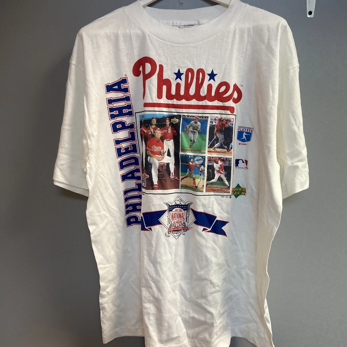 Philadelphia Phillies Upper Deck Baseball Card Graphic T-Shirt World Series!