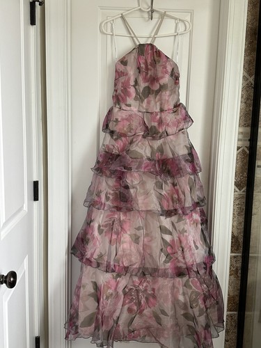 Speechless junior 11 floral tiered sleeveless tulle lined prom dress GORGEOUS!! - Picture 3 of 12