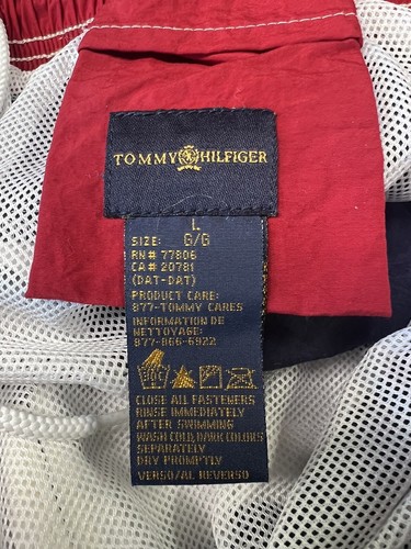 VTG Mens Tommy Trunks Swim Board Shorts Nylon W/ Polyester Lining Large Vintage - Picture 3 of 8