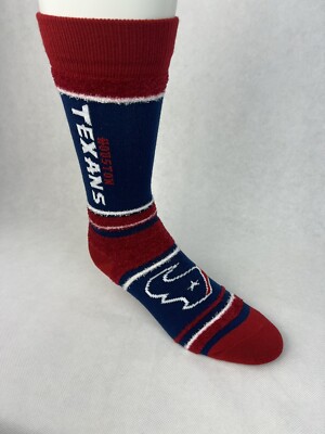 Houston Texans Crew Fuzzy Soft Socks Medium