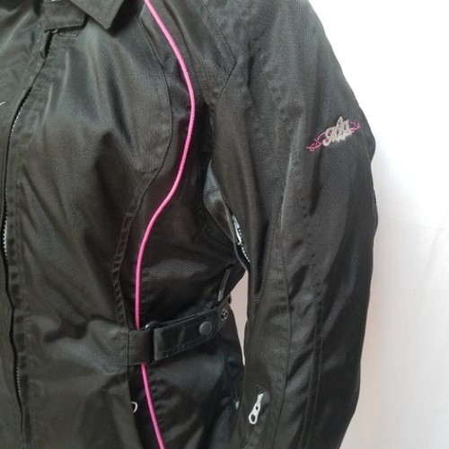M2R Jewel Motorcycle Jacket Black Pink 8 - Picture 9 of 15