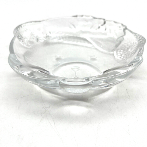 VTG Studio Nova Crystal 5" Bear W/Santa Hat Christmas Holiday Candy/Trinket Dish - Picture 2 of 7