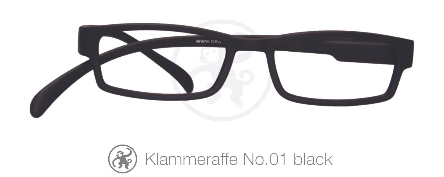 Кламмераффе Lesebrille Schwarz 01 с номинальной стоимостью 1,00-бис 3,50 для шейного платка