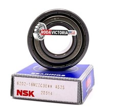 NSK 6202-16 ZZ C3 BALL BEARING METAL SHIELDED SPECIAL BORE 16MM 16x35x11 mm