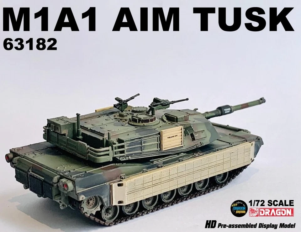 Dragon 1:72 63182 M1A1 TUSK Abrams US Marine Corps 8th Tank Battalion, Iraq 2003 - Image 3 of 4