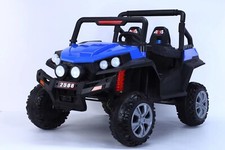 LARGE 2 SEATER BEACH BUGGY JEEP CHILDRENS KIDS RIDE ON  CAR 24V BLUE