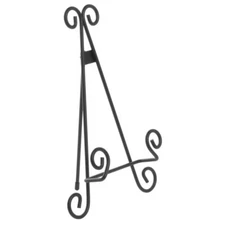 Black Wrought Iron Countertop Easel Stratford Style - 8 1/4"L x 8"W x 13"H