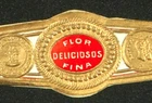 314BtA-VITOLA-Antigua-Old Cigar Band-Marca FLOR FINA DELICIOSOS