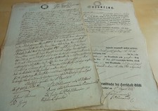 Promissory note & sentence extract 1823 for Leopold PR&Uuml;MER in EISENGRABEN (Jaidhof, Lower Austria)