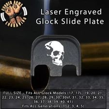 Sideview Skull - Glock Rear Slide Plate Back Plate for Full Sized Glocks Gen 1-5