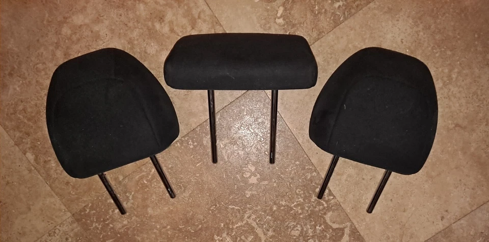 2015-2020 Nissan Rogue Rear Seat Cloth Head Rest Set of 3 Black 2016 2017 (A) Foto 3 de 4