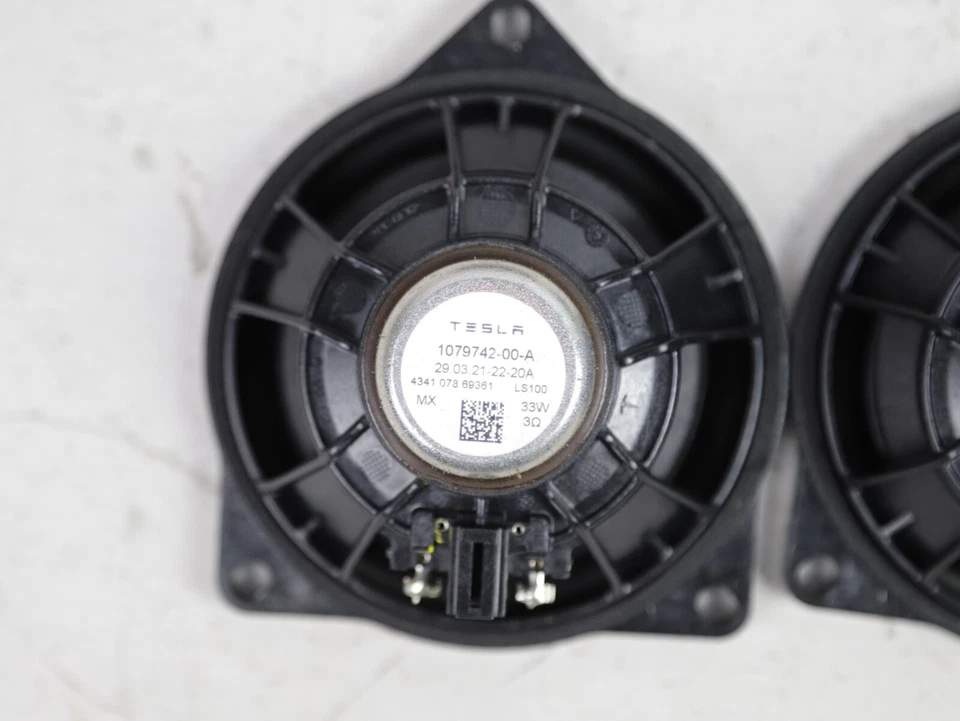 2017-2023 TESLA MODEL 3 SUBWOOFER SUB WOOFER SPEAKER SET OF 6 OEM 12k Foto 4 de 4