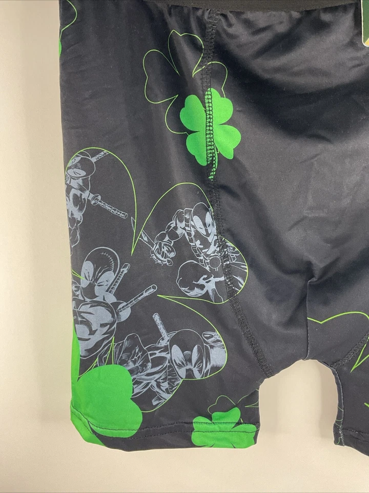 Marvel - Cuecas boxer Deadpool "Leprechaun" - Tamanho masculino pequeno 28-30, novas. (L2) - Imagem 3 de 4