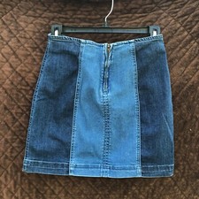 Pacsun Denim Skirt Size 25 A-Line Zippered Closure Summer Casual