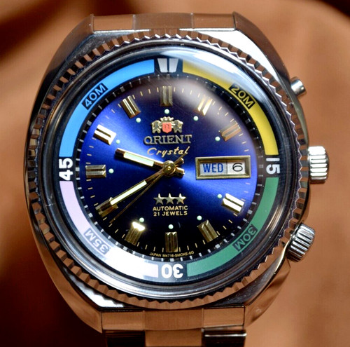 Japan Watch Orient KING DIVER Automatic watch KD 21 JEWELS Original Purple Dial