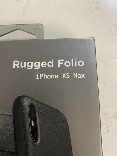 NOMAD Leather Case FOLIO WALLET for Apple iPhone XS MAX - BLACK - Picture 2 of 11
