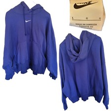 Nike Crop Top Sweatshirt Sweater Hoodie Womens Size LG Oversized Fit Long Sleeve