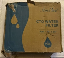 4-Pack SimPure Whole House CTO Water Filter, 10" x 2.5" CTO 5 Micron SCWH-5