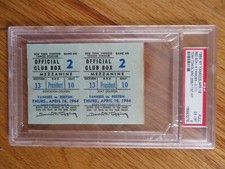 TONY CONIGLIARO Debut 1st HIT Opening Day RED SOX vs YANKEES FULL Ticket PSA 6