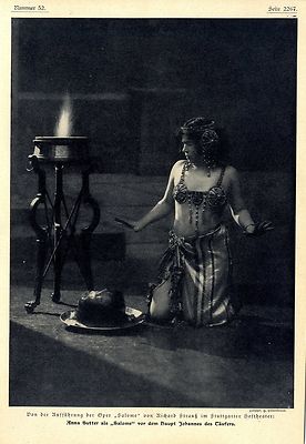 Anna Suttner als ''Salome'' im Stuttgarter Hoftheater c.1906