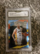  Lonzo Ball Rated Rookie Gem mint 10** Red Yellow variation