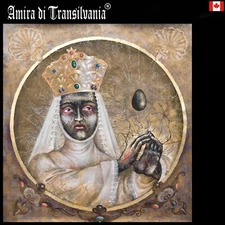 sacred religious art painting modern icons woman black madonna catholic church