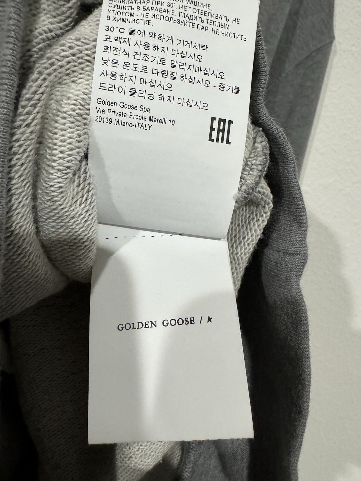 Golden Goose Deluxe Brand Crew Sweatshirt Sz L Grey / Stitched Letters image 9
