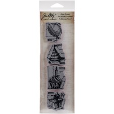 TIM HOLTZ STAMPERS ANONYMOUS CLING STAMPS BIRTHDAY