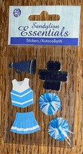 Essentials Cheerleading Cheerleader Cheer Dance PomPom Sports Scrapbook Stickers