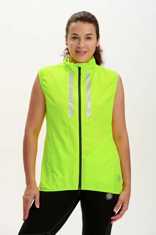 Women's Pace Running Gilet - Lightweight Windproof Reflective Trim & Two Pock... - Image 2 of 4