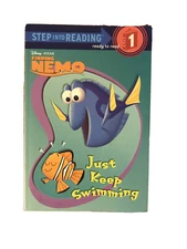 Disney Pixar Finding Nemo Just Keep Swimming Paperback Book Illustrated Step 1