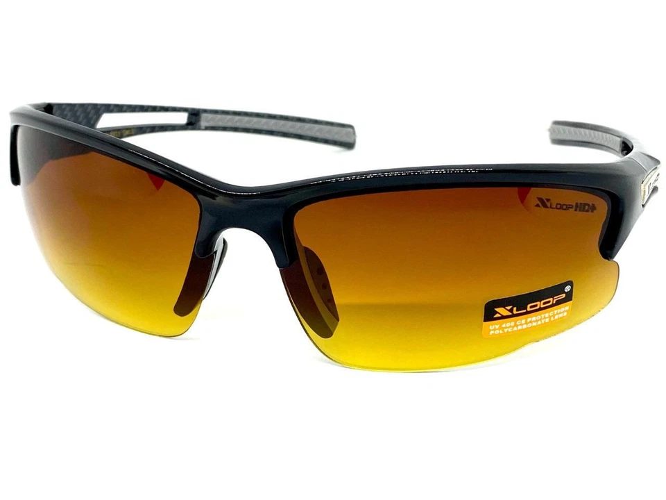 Gafas de sol Sport Wrap Driving Vision HD de alta definición antideslumbrante lentes ámbar Foto 2 de 4