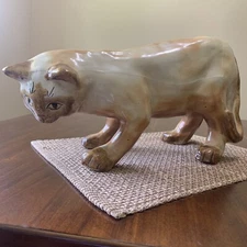 Vintage Rare Louisville Stoneware Ceramic Cat Decorative Flower Pot Vase 20”